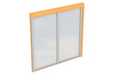 Skan Holz Seitenwand m. Polycarbonat Douglasie, 205x200 cm - Natur
