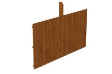 Skan Holz Rückwand aus Deckelschalung 20x120 mm Fichte, 341x180 cm - Nussbaum