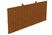 Skan Holz Rückwand aus Deckelschalung 20x120 mm Fichte, 550x220 cm - Nussbaum