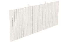 Skan Holz Rückwand aus Deckelschalung 20x120 mm Fichte, 550x220 cm - Weiß