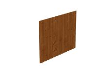 Skan Holz Seitenwand aus Deckelschalung 20x120 mm Fichte, 230x180 cm - Nussbaum
