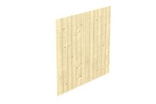 Skan Holz Seitenwand aus Deckelschalung 20x120 mm Fichte, 230x220 cm - Natur