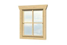 Skan Holz Einzelfenster, Anschlag links 28 mm, 57,5x70,5 cm - Natur