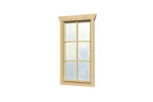 Skan Holz Einzelfenster, Anschlag links 28 mm, 57,5 x123,5 cm - Natur