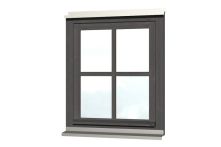 Skan Holz Einzelfenster für Carports, 69,1x82,1 cm - Anthrazit