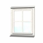 Skan Holz Einzelfenster für Carports, 69,1x82,1 cm - Weiß