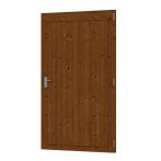 Skan Holz Einzeltür für Carports Anschlag rechts, 98x198 cm - Nussbaum