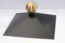 Skan Holz Firstkappe aus Stahlblech, 4-Eck - Schwarz