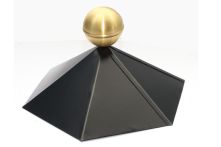 Skan Holz Firstkappe aus Stahlblech, 6-Eck - Schwarz