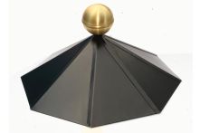 Skan Holz Firstkappe aus Stahlblech, 8-Eck - Schwarz