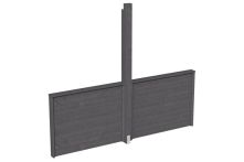 Skan Holz Brüstung für Pavillon Toulouse, 270x106 cm - Schiefergrau