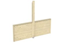 Skan Holz Brüstung für Pavillon Toulouse, 270x106 cm - Natur