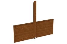 Skan Holz Brüstung für Pavillon Toulouse, 270x106 cm - Nussbaum