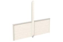 Skan Holz Brüstung für Pavillon Toulouse, 270x106 cm - Weiß