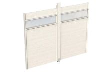 Skan Holz Wand für Pavillon Toulouse mit Lichtband, 270x209 cm - Weiß