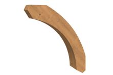 Skan Holz Rundes Kopfband 8 x 5,5 x 75 cm - Nussbaum