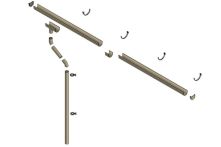 Skan Holz Regenrinnen-2er Set PVC, 1000 cm - Braun