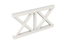 Skan Holz Brüstung Andreaskreuz Fichte, 170x84 cm - Weiß