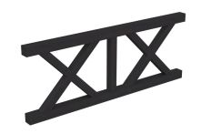 Skan Holz Brüstung Andreaskreuz Fichte, 220x84 cm - Anthrazit