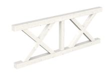 Skan Holz Brüstung Andreaskreuz Fichte, 220x84 cm - Weiß