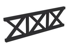 Skan Holz Brüstung Andreaskreuz Fichte, 270x84 cm - Anthrazit