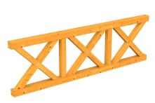 Skan Holz Brüstung Andreaskreuz Fichte, 270x84 cm - Eiche hell
