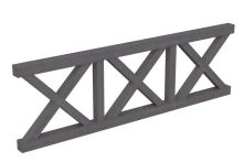 Skan Holz Brüstung Andreaskreuz Fichte, 270x84 cm - Schiefergrau