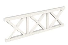Skan Holz Brüstung Andreaskreuz Fichte, 270x84 cm - Weiß