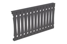 Skan Holz Brüstung Balkonschalung Fichte, 170x96 cm - Schiefergrau