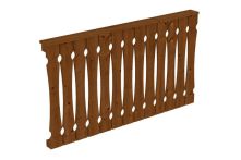 Skan Holz Brüstung Balkonschalung Fichte, 170x96 cm - Nussbaum