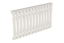 Skan Holz Brüstung Balkonschalung Fichte, 170x96 cm - Weiß