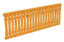 Skan Holz Brüstung Balkonschalung Fichte, 270x96 cm - Eiche hell
