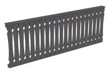 Skan Holz Brüstung Balkonschalung Fichte, 270x96 cm - Schiefergrau