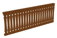 Skan Holz Brüstung Balkonschalung Fichte, 270x96 cm - Nussbaum