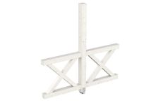 Skan Holz Seitenwand Andreaskreuz freistehend, Fichte, 193x210 cm - Weiß