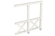 Skan Holz Seitenwand Andreaskreuz Wandanbau, Fichte, 205x210 cm - Weiß