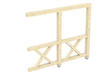 Skan Holz Seitenwand Andreaskreuz Wandanbau, Fichte, 255x210 cm - Natur