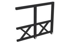 Skan Holz Seitenwand Andreaskreuz Wandanbau, Fichte, 255x210 cm - Anthrazit