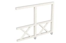 Skan Holz Seitenwand Andreaskreuz Wandanbau, Fichte, 255x210 cm - Weiß