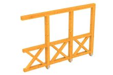 Skan Holz Seitenwand Andreaskreuz Wandanbau, Fichte, 305x210 cm - Eiche hell