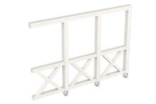 Skan Holz Seitenwand Andreaskreuz Wandanbau, Fichte, 305x210 cm - Weiß