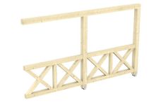 Skan Holz Seitenwand Andreaskreuz Wandanbau, Fichte, 355x210 cm - Natur