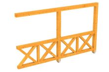 Skan Holz Seitenwand Andreaskreuz Wandanbau, Fichte, 355x210 cm - Eiche hell