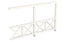 Skan Holz Seitenwand Andreaskreuz Wandanbau, Fichte, 355x210 cm - Weiß