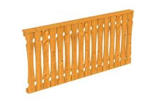 Skan Holz Brüstung Balkonschalung Fichte, 205x96 cm - Eiche hell
