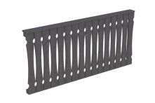 Skan Holz Brüstung Balkonschalung Fichte, 205x96 cm - Schiefergrau