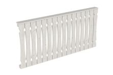 Skan Holz Brüstung Balkonschalung Fichte, 205x96 cm - Weiß