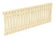 Skan Holz Brüstung Balkonschalung Fichte, 255x96 cm - Natur