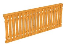 Skan Holz Brüstung Balkonschalung Fichte, 255x96 cm - Eiche hell