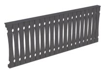 Skan Holz Brüstung Balkonschalung Fichte, 255x96 cm - Schiefergrau